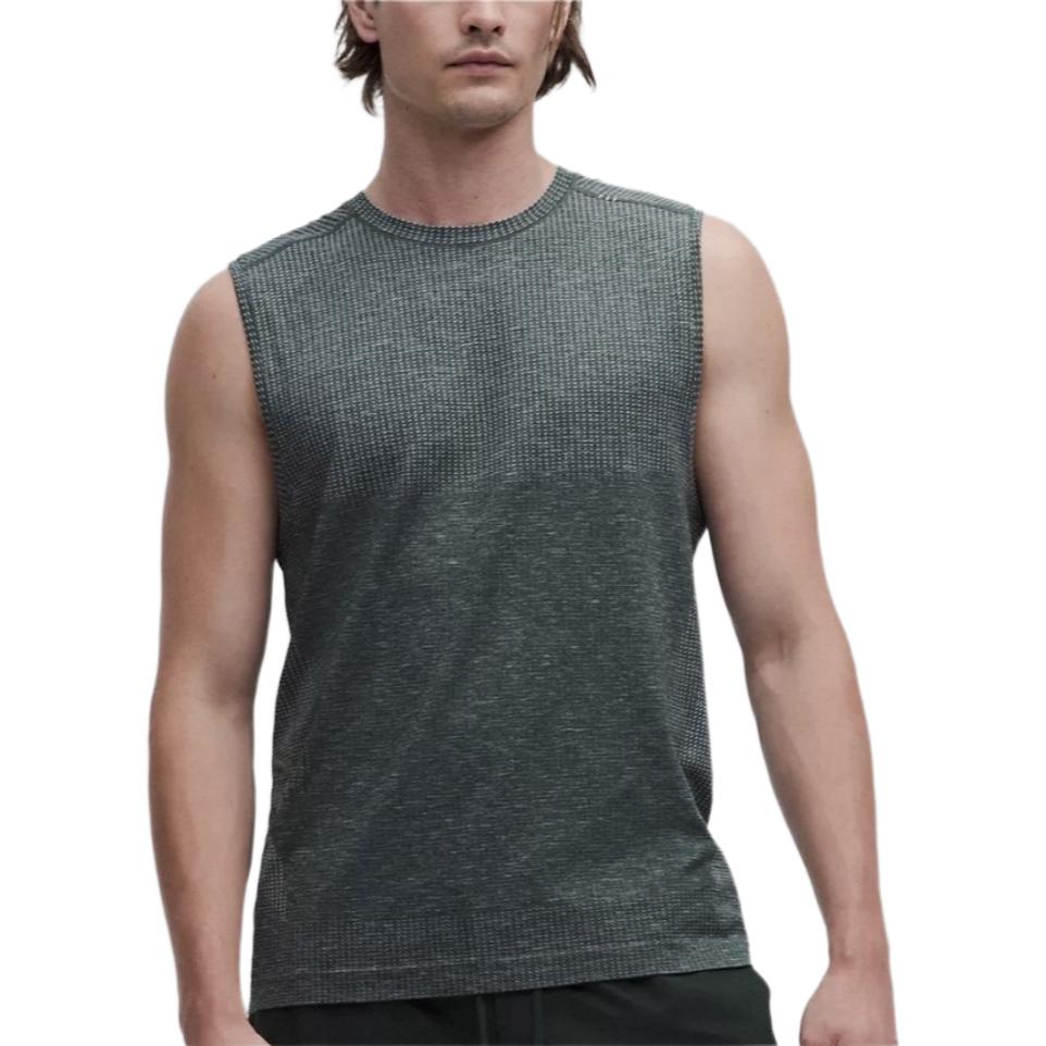 

Мужская майка Metal Vent Tech Tank Top Lululemon, starch синий/rainforest зеленый/strh/rnfg