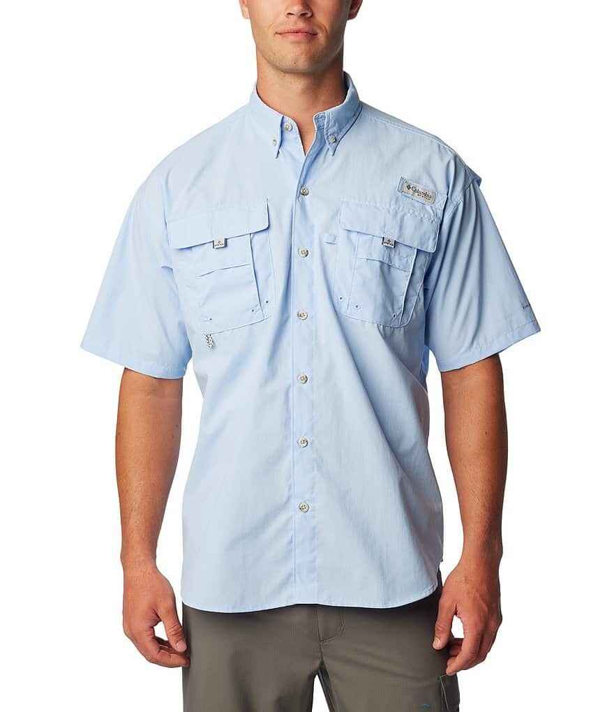 

Columbia PFG Bahama II однотонная тканая рубашка свободного кроя с короткими рукавами, синий