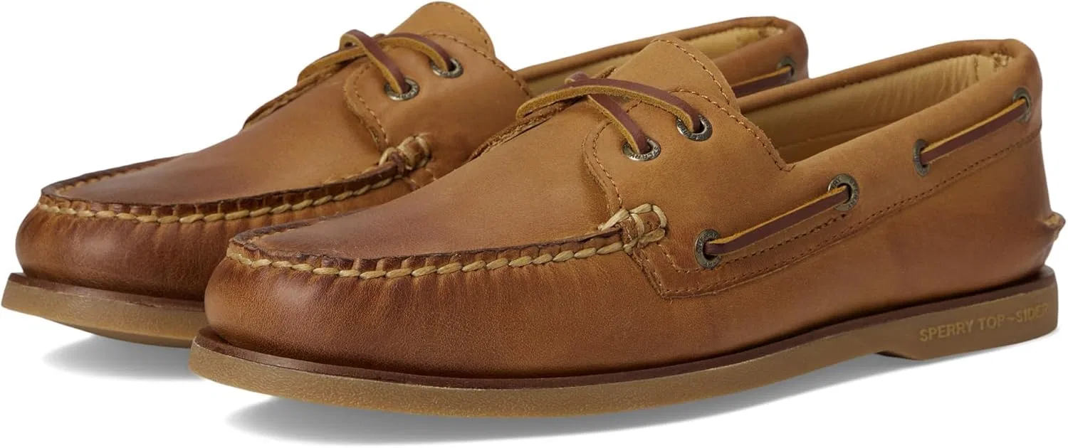 Мужские золотистые лодочные туфли Sperry Authentic Original — фото 2