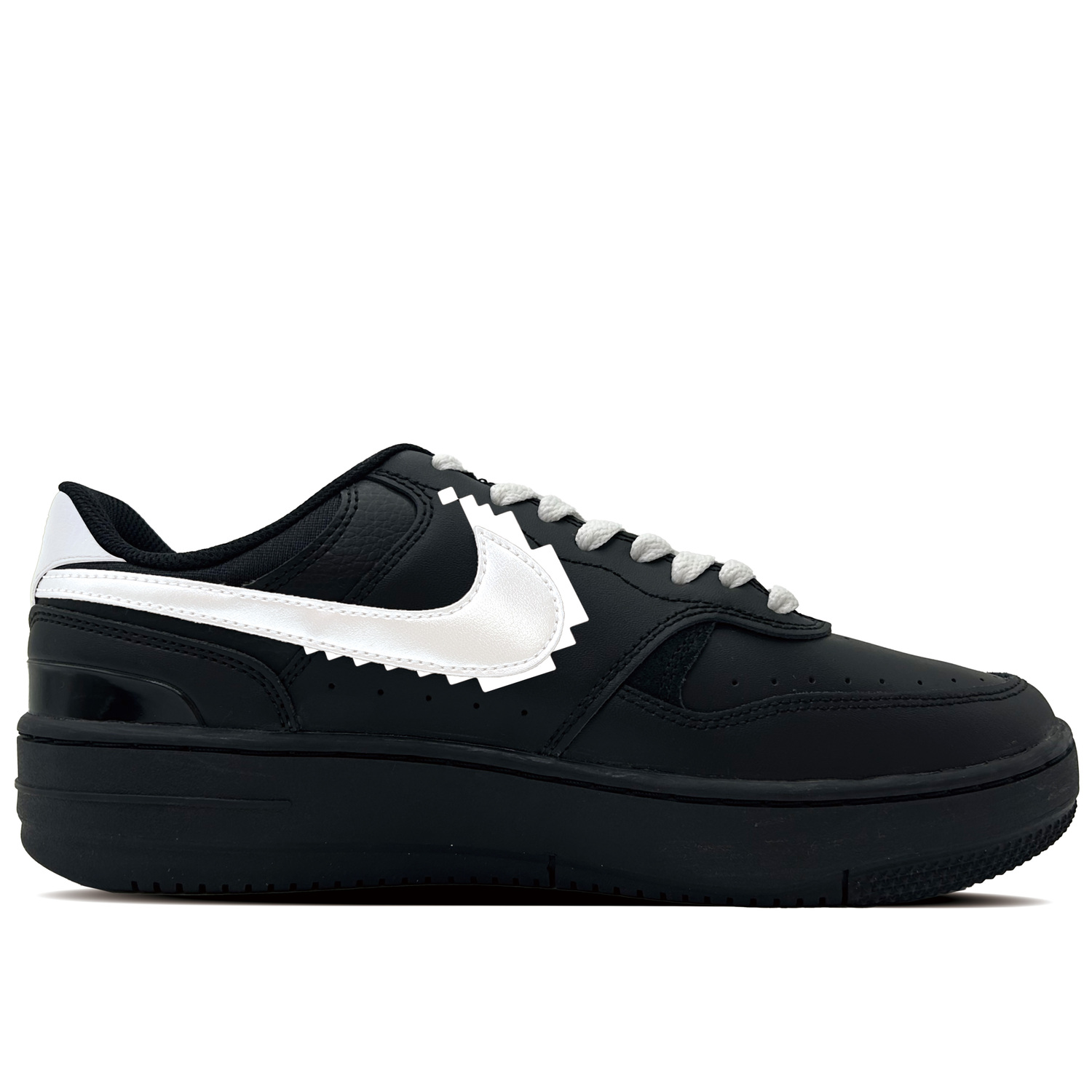 Gamma Force Pixel Trend устойчивые к истиранию низкие скейтерские кроссовки unisex Nike, черный — фото 3