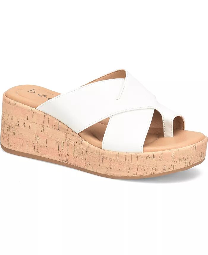 Женские босоножки Sunny Comfort на танкетке b.o.c., белый