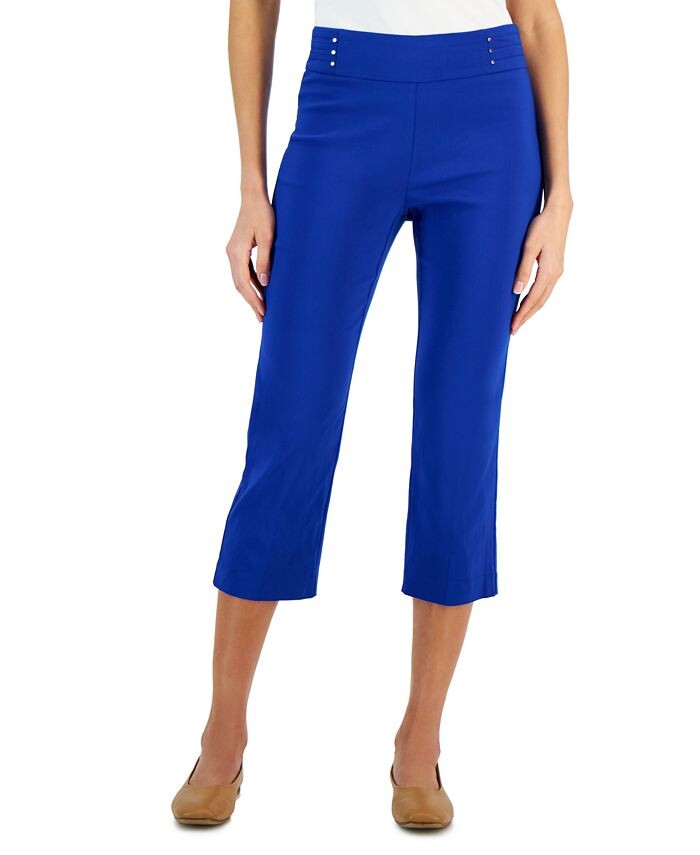 

Женские укороченные брюки узкого кроя Bandleader JM Collection, цвет Modern Blue