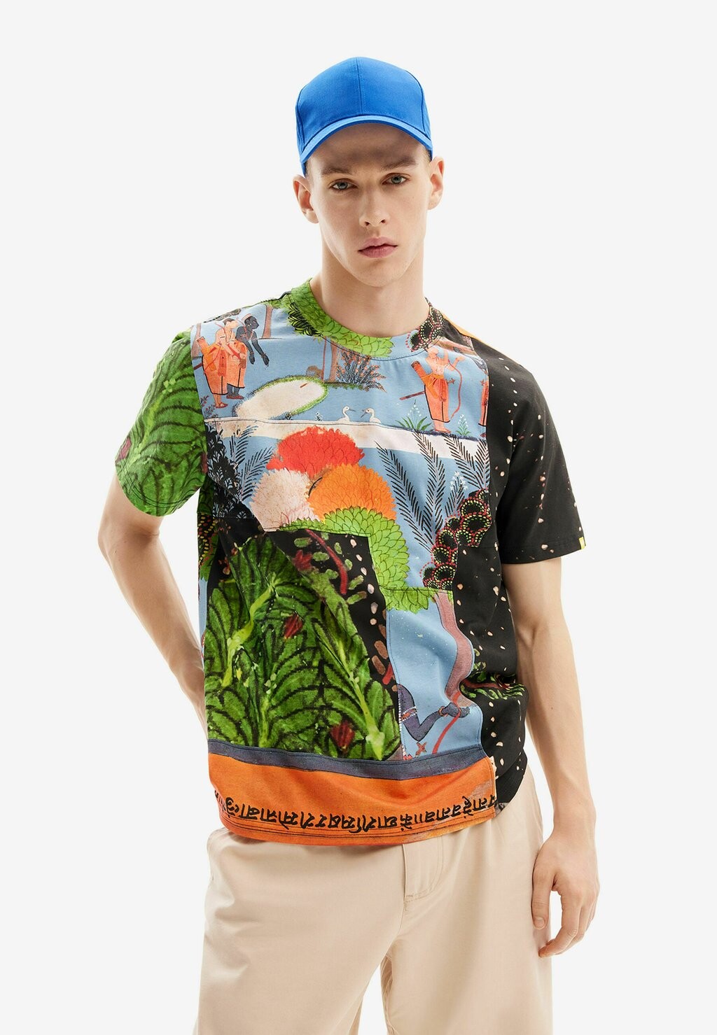 

Футболка с принтом Patchwork Motif Desigual, мультиколор