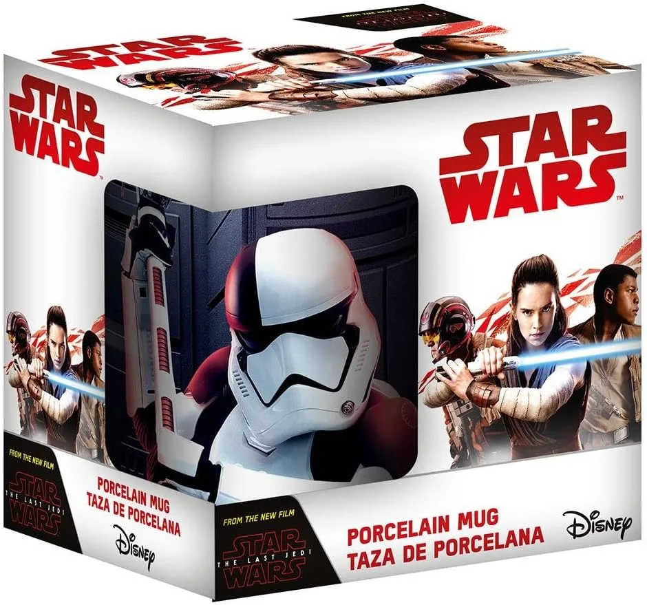 Кружка для детей Star Wars в чехле, керамическая, синяя и красная, 9 x 8 x 8 см Disney
