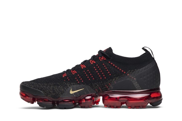Кроссовки Nike Air VaporMax 2 Flyknit 'Chinese New Year', черный — фото 3