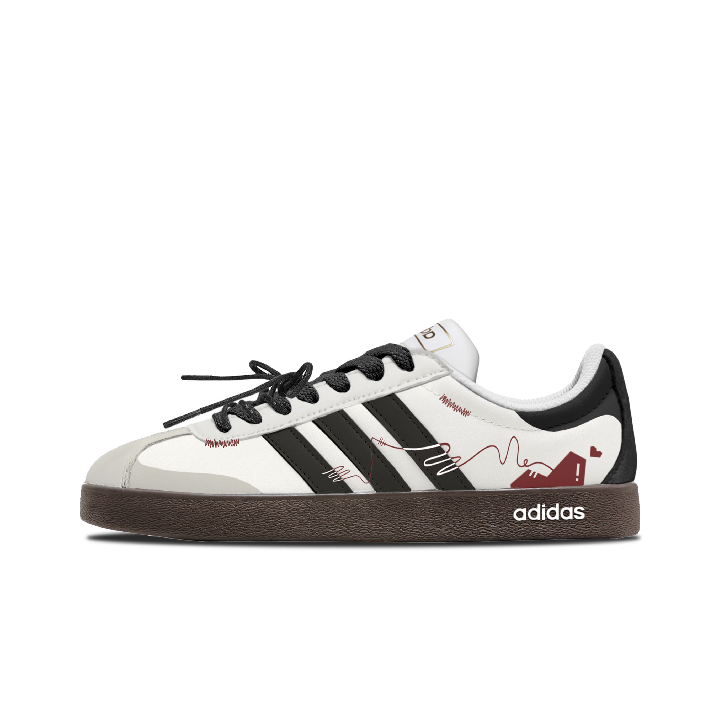 

Adidas Neo Кроссовки для скейтбординга VL Court 20 Matchmaking Confession, кожаные, с амортизацией, износостойкие, низкие, унисекс, цвет ecru