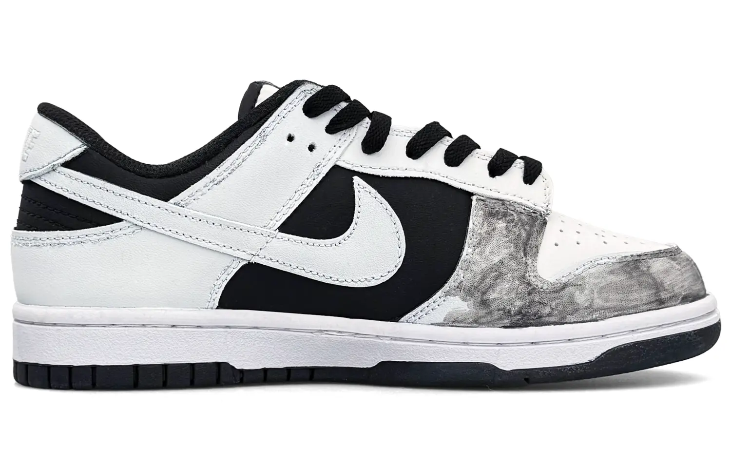

Кроссовки Nike Dunk Skateboarding Shoes Men Low-top Black, белый