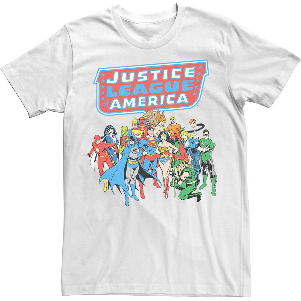 

Мужская футболка с логотипом Лиги справедливости All Justice Licensed Character, белый