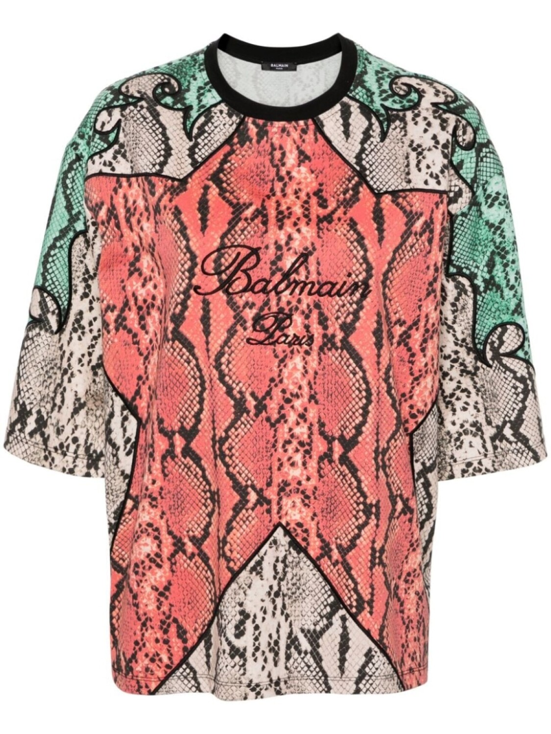 

Balmain футболка из органического хлопка с принтом, красный