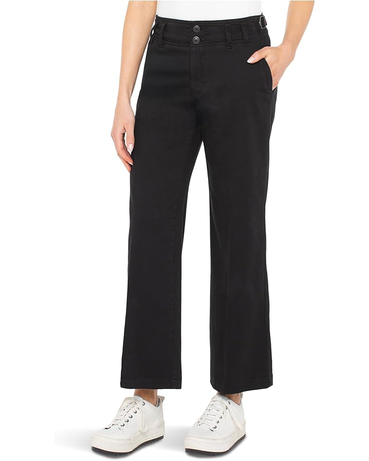 

Женские брюки Liverpool Los Angeles High-Rise Cinch Waist Wide Leg, Onyx