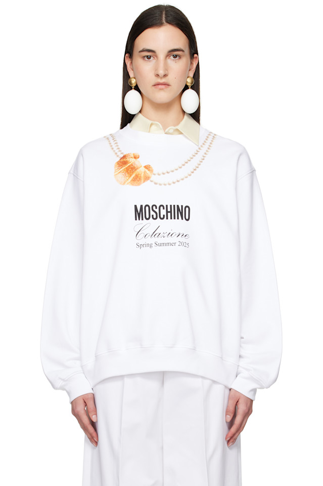 

Свитшот Moschino 'Breakfast' Moschino, белый