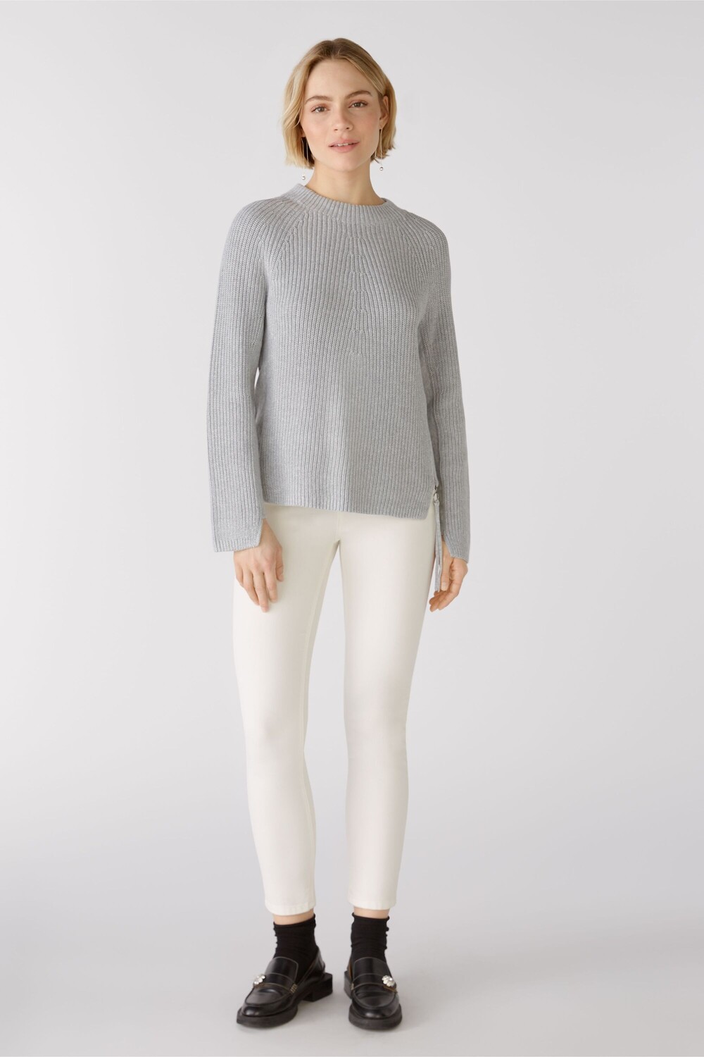 

Свитер Oui RUBI mit Reißverschluss,, цвет light grey