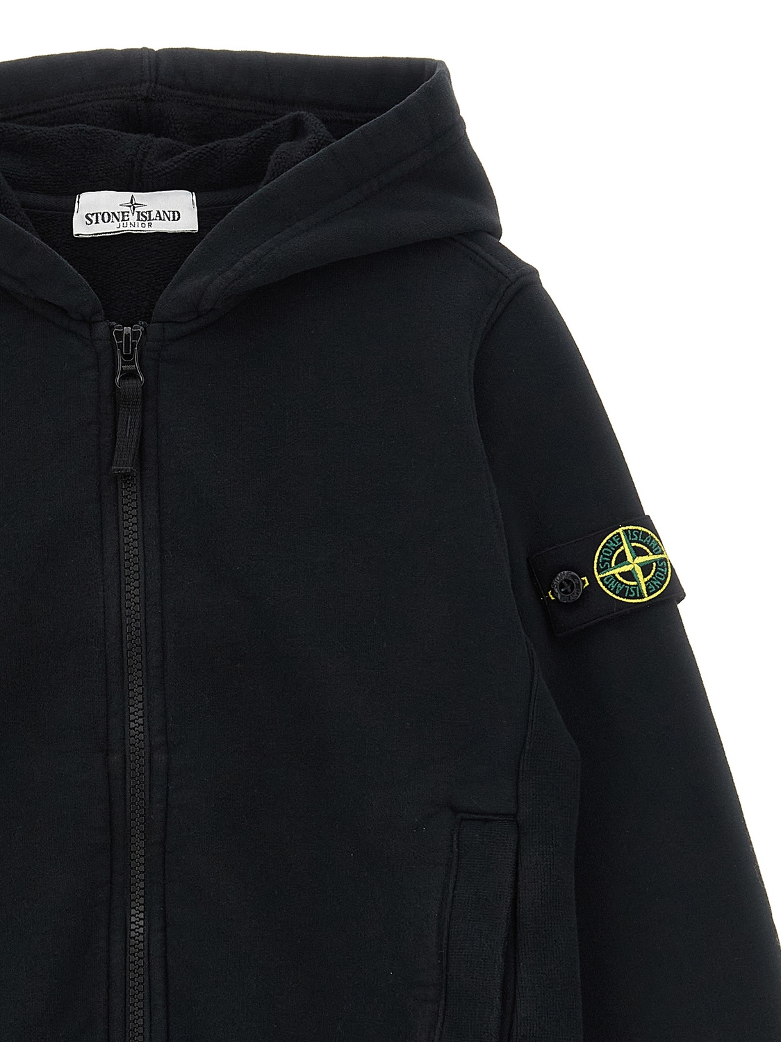 Толстовка с нашивкой-логотипом Stone Island Junior, черный — фото 3