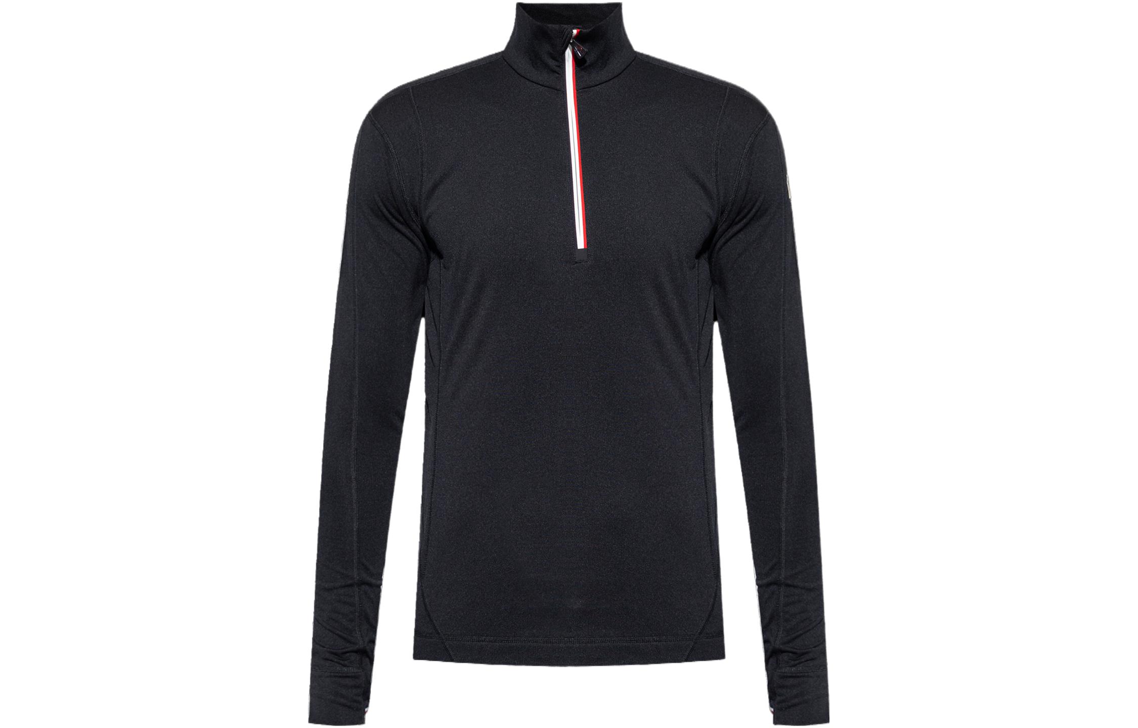 

Свитшот с полосками и молнией до половины Moncler Grenoble, черный