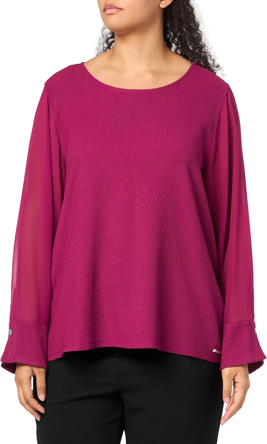 

Женская блузка Calvin Klein с шифоновыми рукавами и топом больших размеров, Mulberry