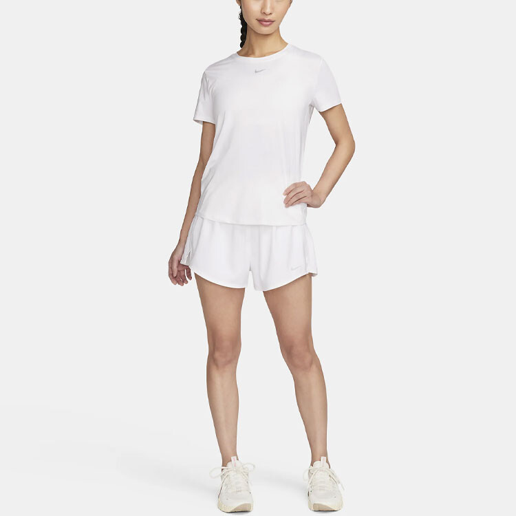 Женская футболка для бега One Classic Dri-FIT, белая Nike — фото 3