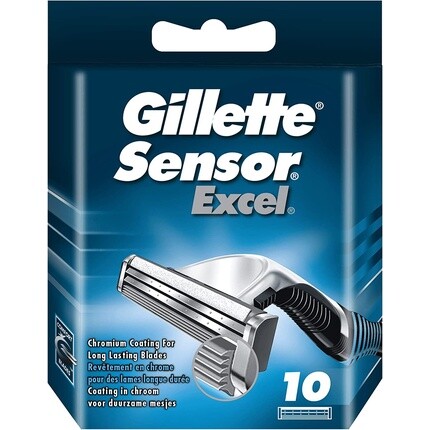 

Лезвия для мужской бритвы Sensor Excel, 10 лезвий, Gillette