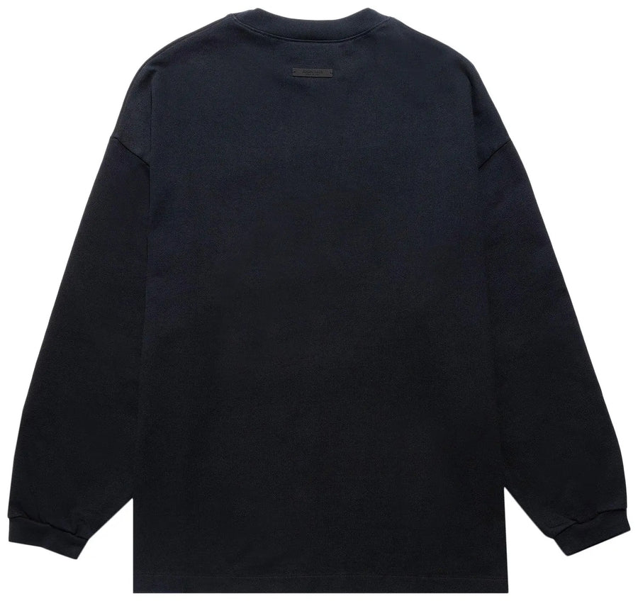 Футболка Fear of God Essentials FW24 Heavy Long Sleeve T-Shirt 'Black', черный — фото 2