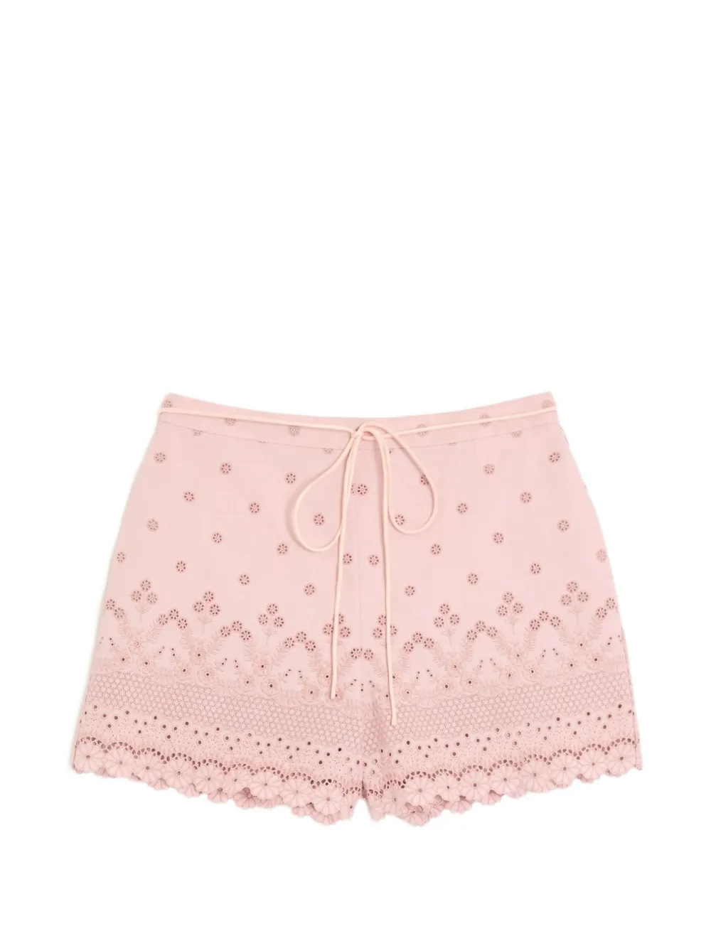 

Шорты с цветочной вышивкой Valentino Garavani, розовый