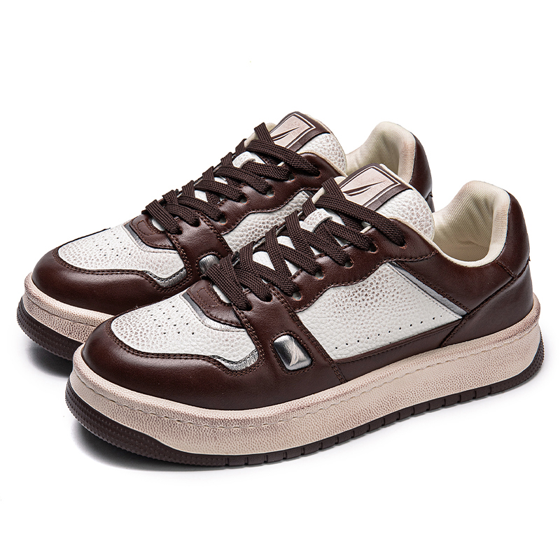 

Мужские низкие скейтерские кроссовки Slip Resistant, Abrasion Resistant, легкие, дышащие, увеличивающие рост NAUTICA, белый coffee