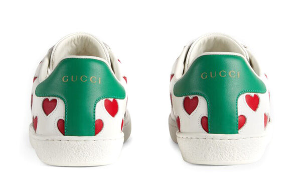 Кроссовки ace 'hearts' Gucci, белый — фото 4