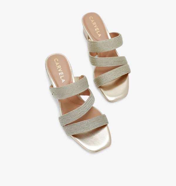 Сандалии Gala с плетеным эффектом веревки Carvela, золотой — фото 2