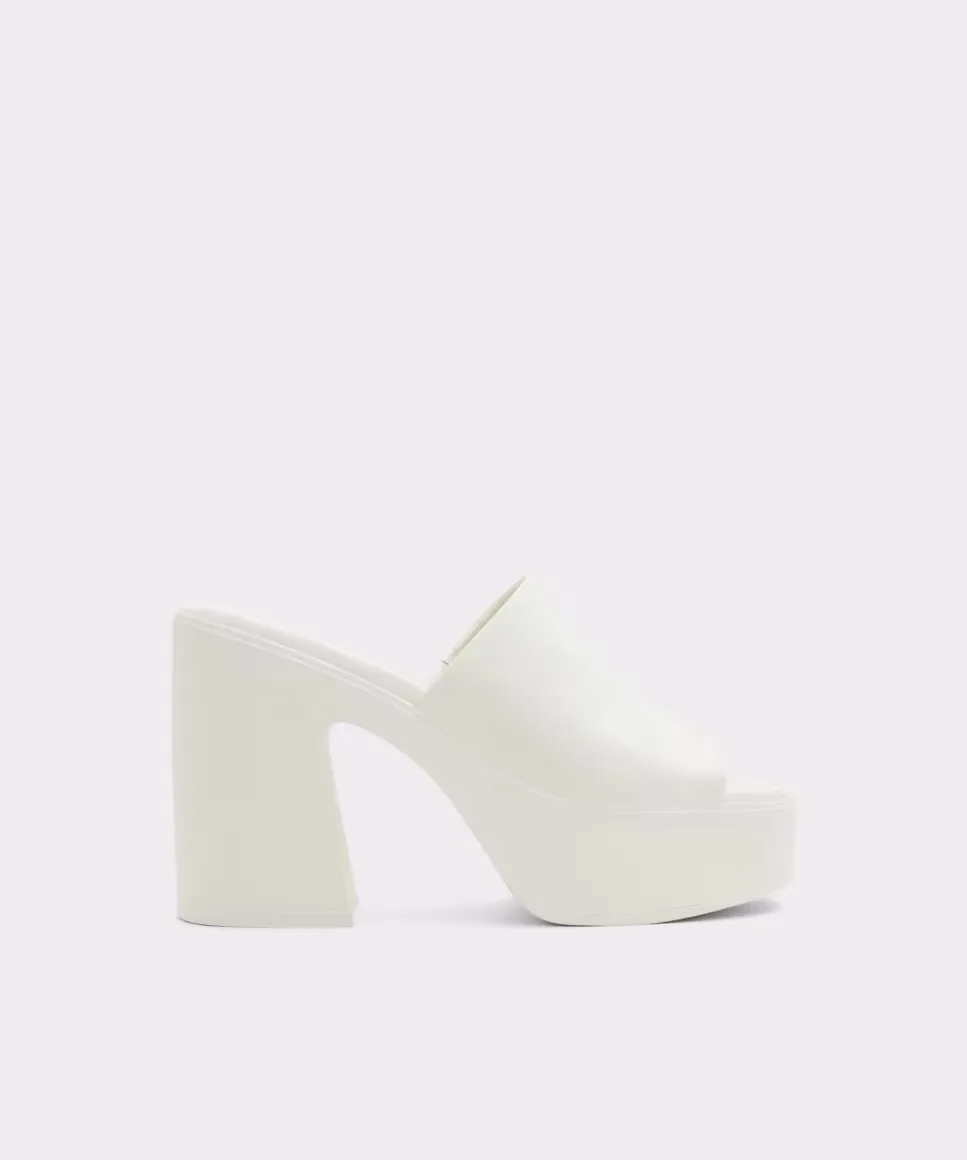 

Женские белые кожаные босоножки на каблуке Aldo, белый