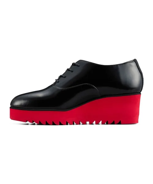 Женские туфли-оксфорды на платформе Wedge-O THE ONITSUKA чёрные — фото 4