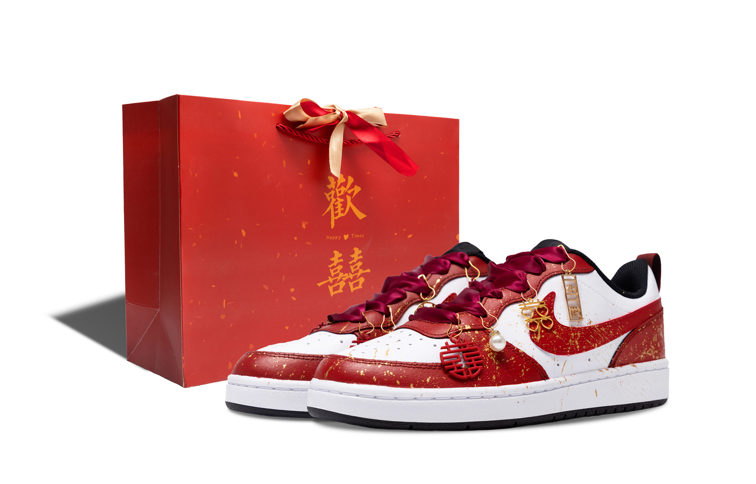 Кроссовки Nike Court Borough Low 2 Sauvignon Blanc противоскользящие износостойкие низкие для скейтбординга GS True Red, Тоска по тебе-Радость