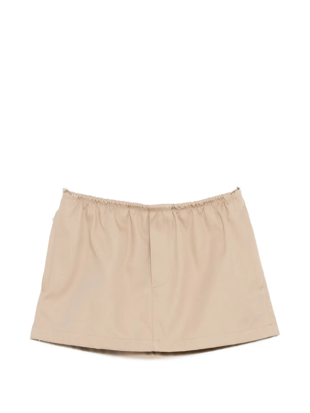 

Мини-юбка с поясом с логотипом Alexander Wang, бежевый