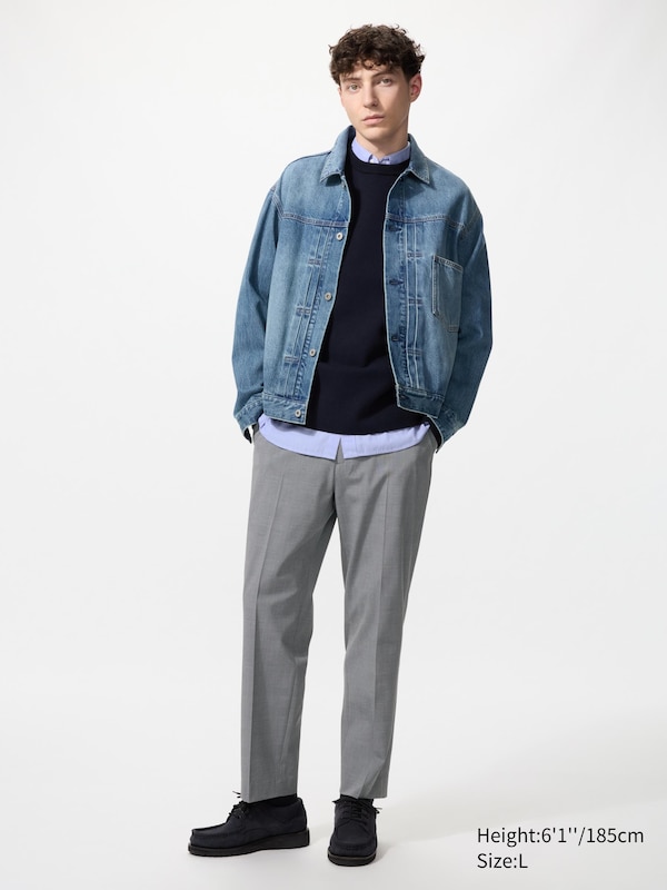 

Укороченные классические брюки с узором Uniqlo, 04 grey