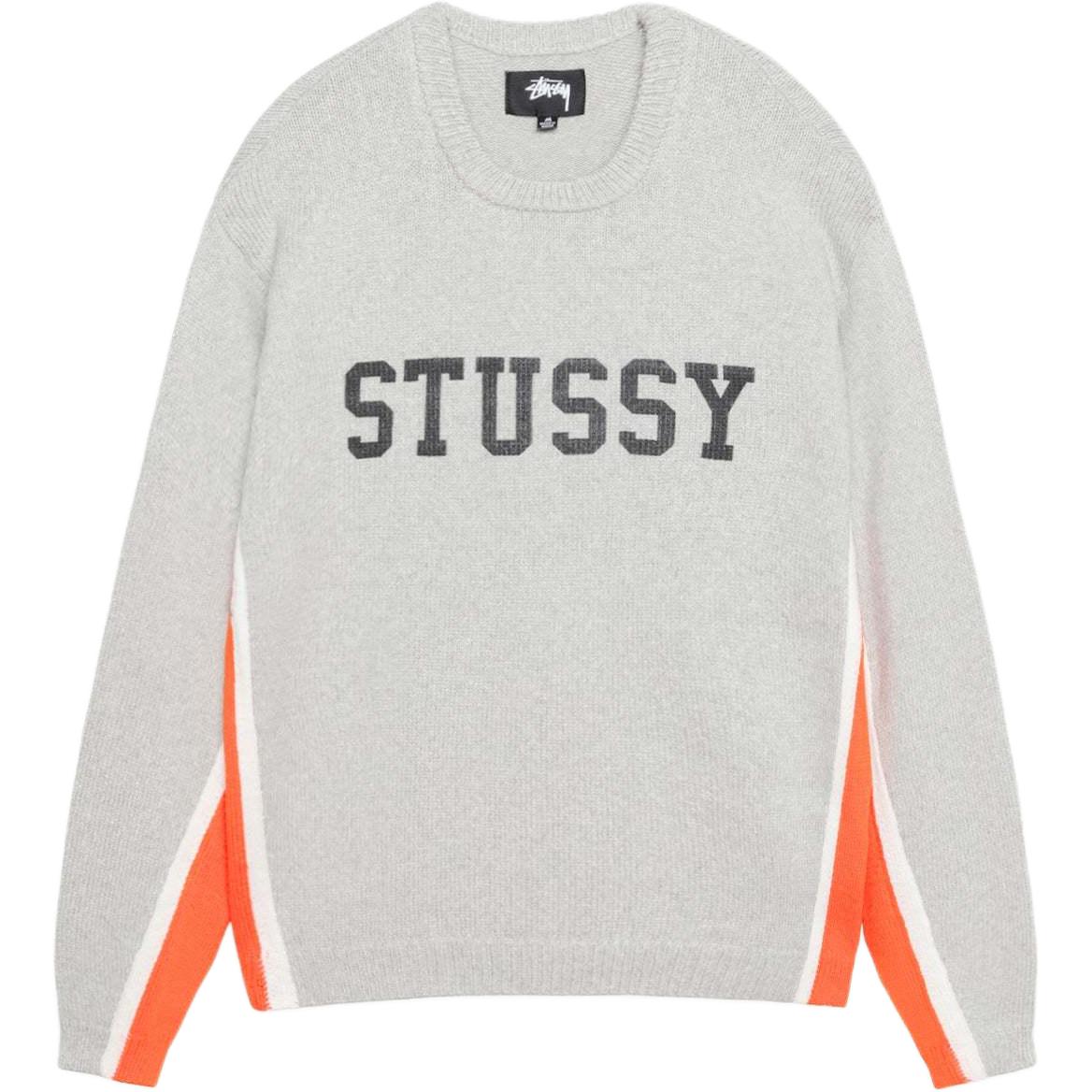 

Контрастная полосатая футболка Stussy, серая