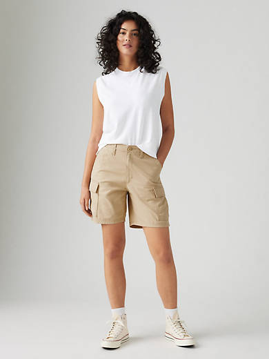 

Женские шорты Baggy Cargo Levi's, цвет Safari - Tan