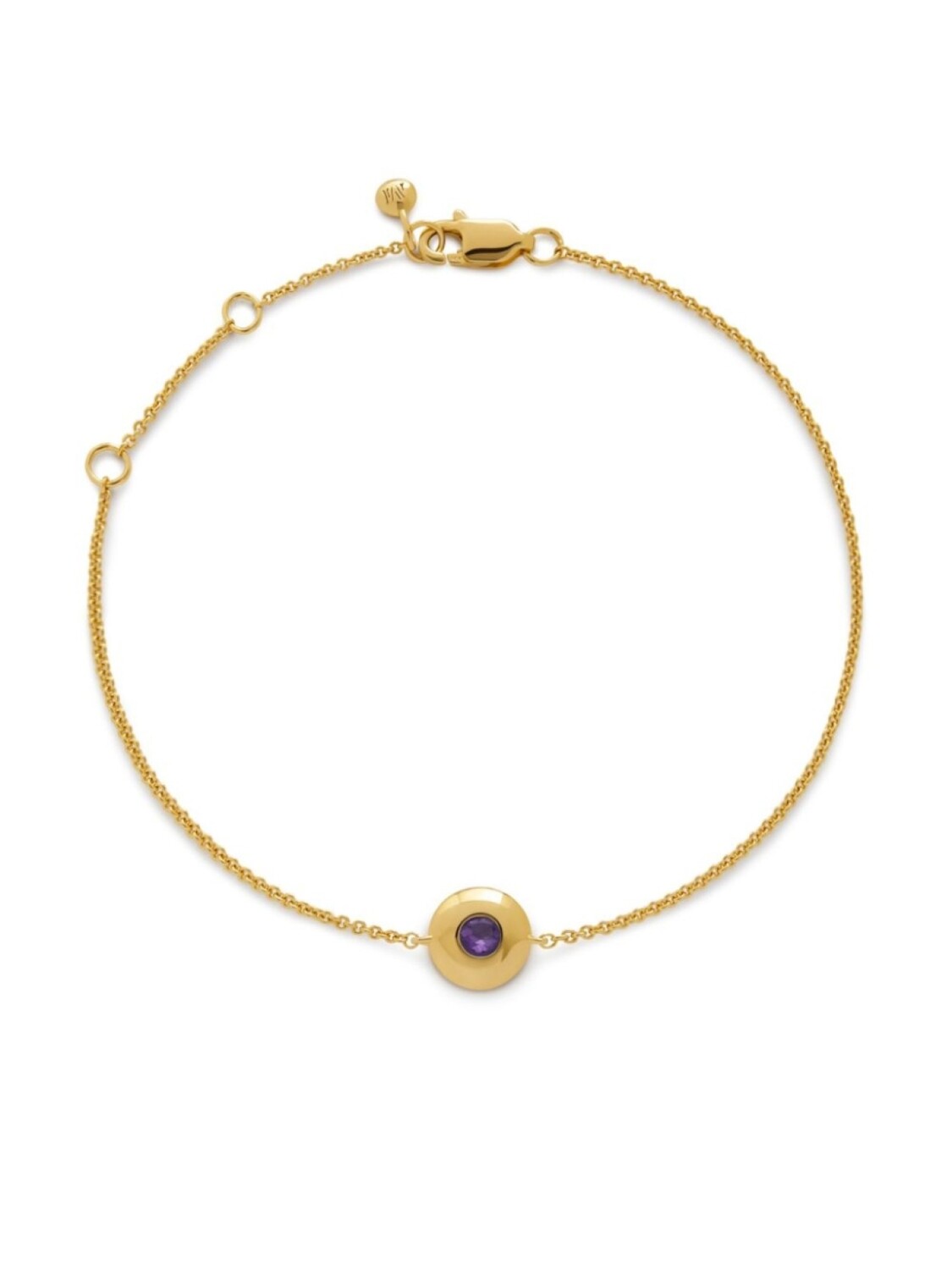 

Monica Vinader позолоченный браслет February Birthstone, золотой