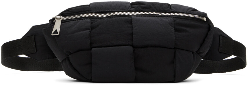 

Черная сумка-кассета Bottega Veneta, цвет Black/Silver