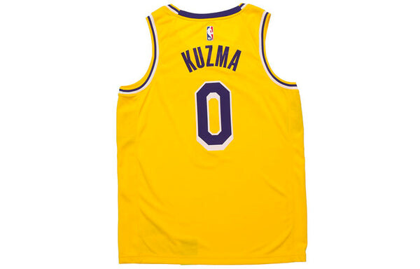 Спортивная футболка los angeles lakers kyle kuzma swingmen jersey yellow Nike, желтый — фото 2