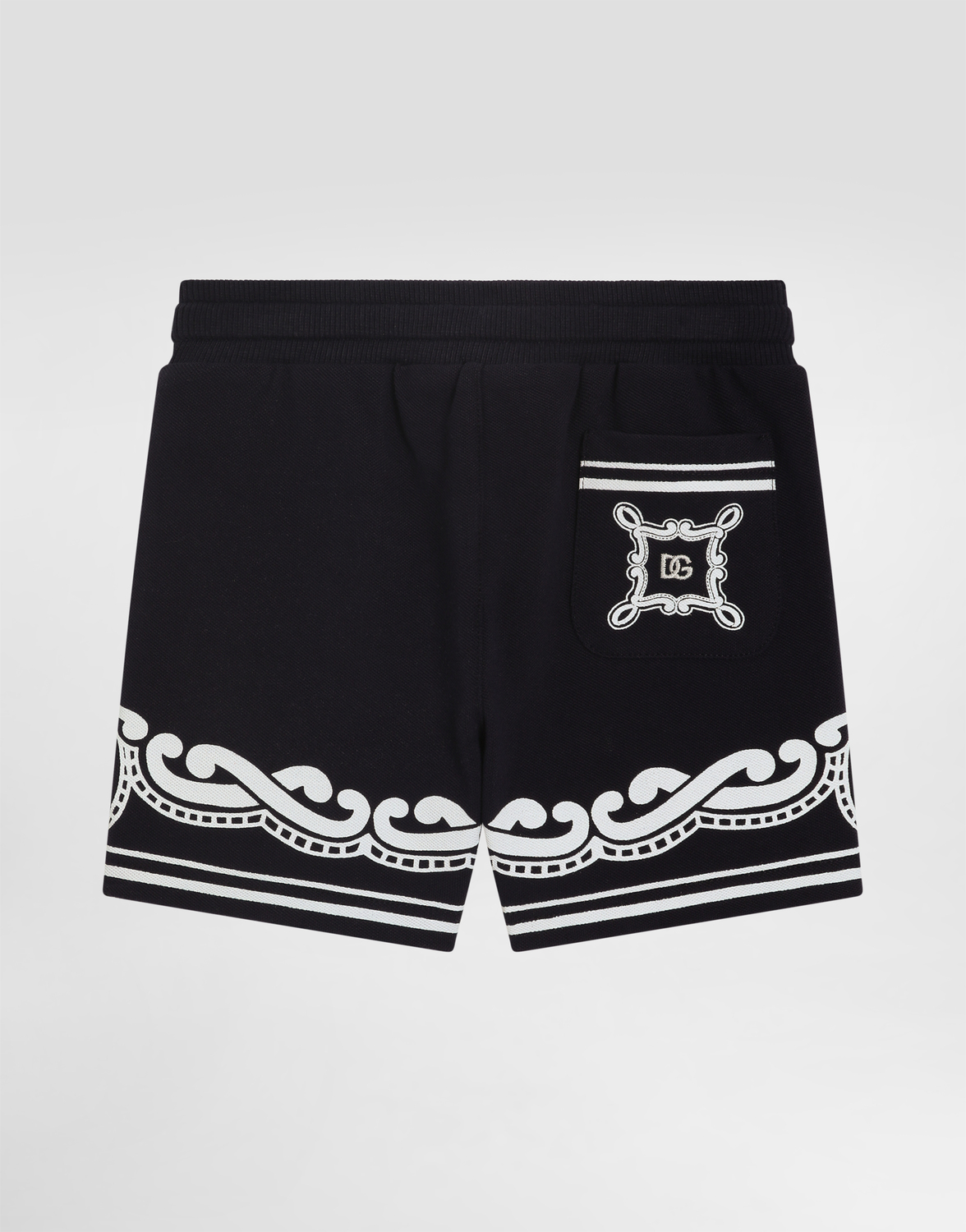 Шорты из пике с принтом бандана Dolce&Gabbana, синий — фото 2