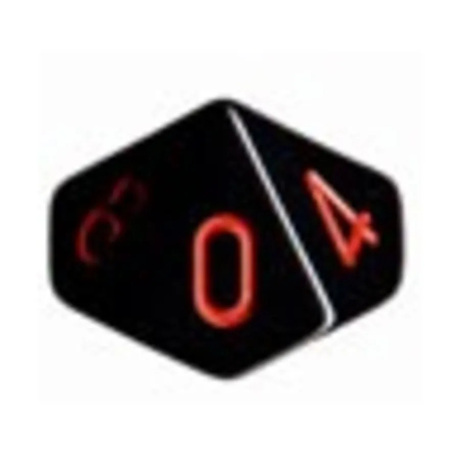 

d10 Черный с красным (10), Dice - Opaque - d10 (Chessex)