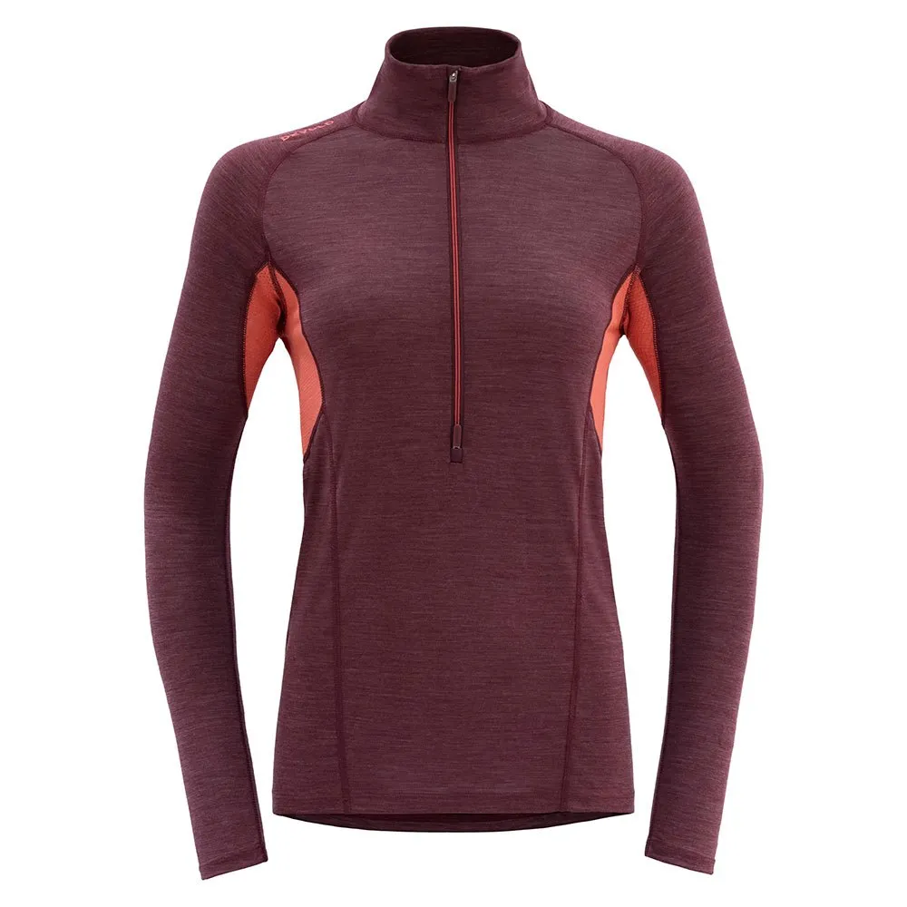 

Толстовка DEVOLD OF NORWAY Running Merino 130 half zip, красный