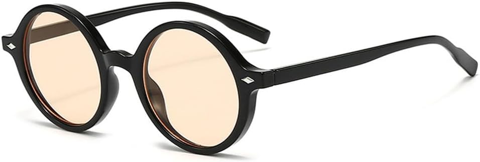 

Ретро круглые солнцезащитные очки для женщин, модные градиентные очки с защитой от УФ-излучения UV400, модные панк-солнцезащитные очки для мужчин WNCKSQ, Black Champagne