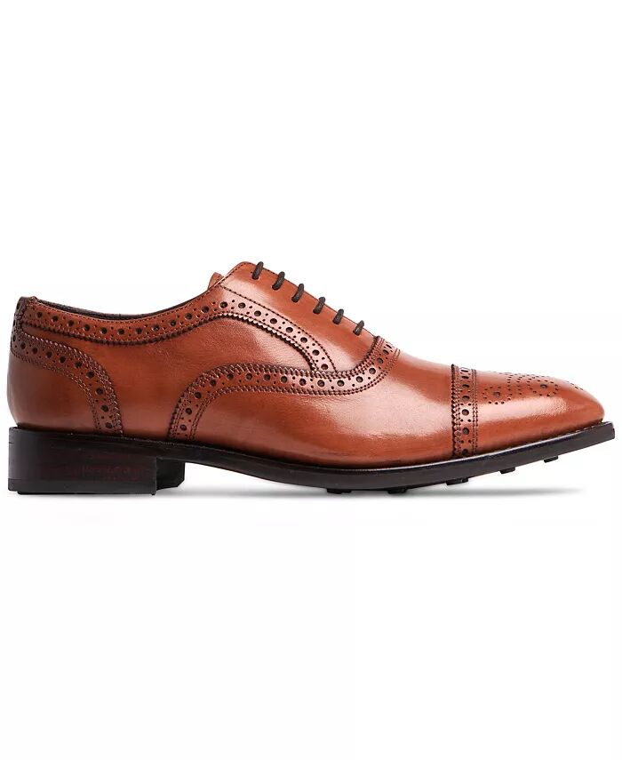 Мужские туфли Ford Quarter Brogue Oxford на резиновой подошве со шнуровкой Anthony Veer, коричневый — фото 2