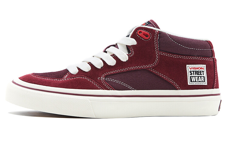 

Кроссовки vision street wear Concave Skateboarding Shoes Unisex Mid-top Red, красный