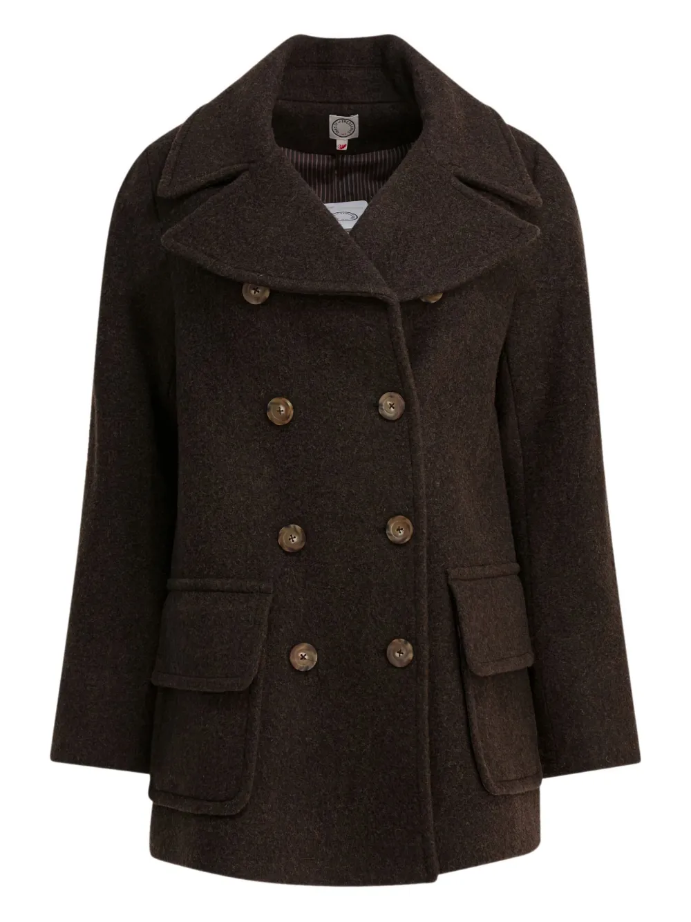 

Двубортное шерстяное пальто Ines De La Fressange, коричневый
