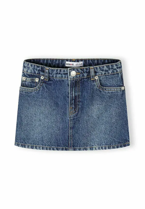 Юбка джинсовая Minoti Classic five pocket denim skirt, темно-синий деним — фото 2