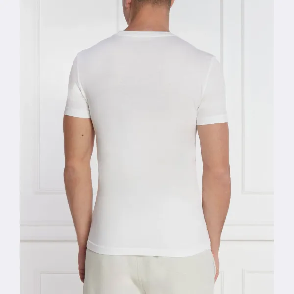 Футболка узкого кроя с логотипом учреждения Calvin Klein, белый — фото 3