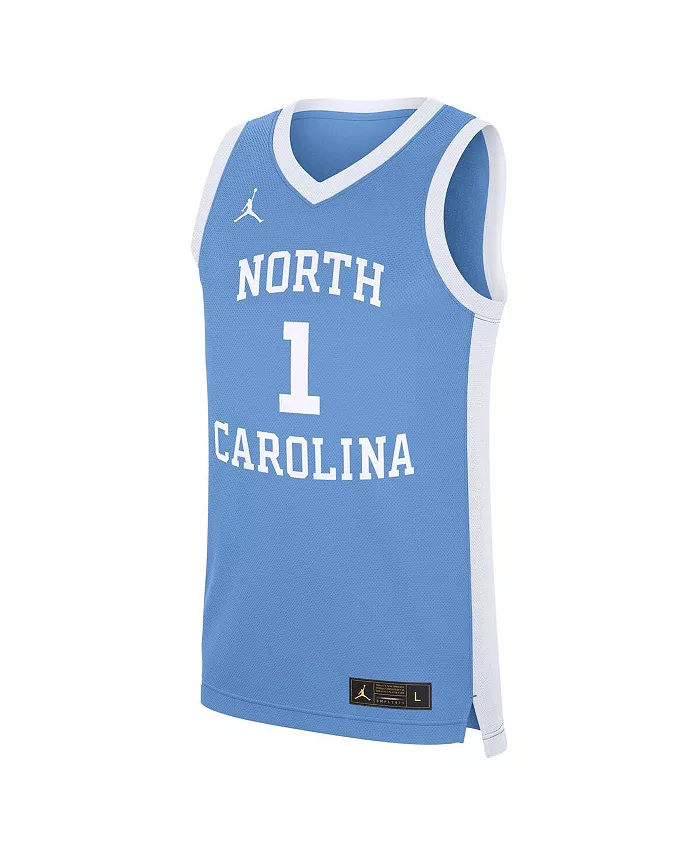 Мужская реплика альтернативной футболки North Carolina Tar Heels в цвете Carolina Blue Jordan — фото 2