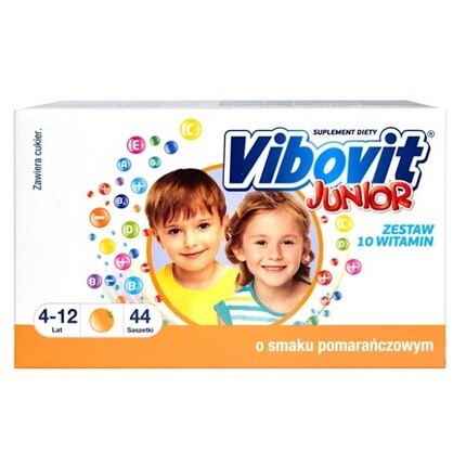 

Вкус апельсина Junior - 44 пакетика с длительным сроком годности Vibovit