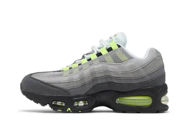 Кроссовки детские Nike Air Max 95 Big Bubble, серый/черный/зеленый