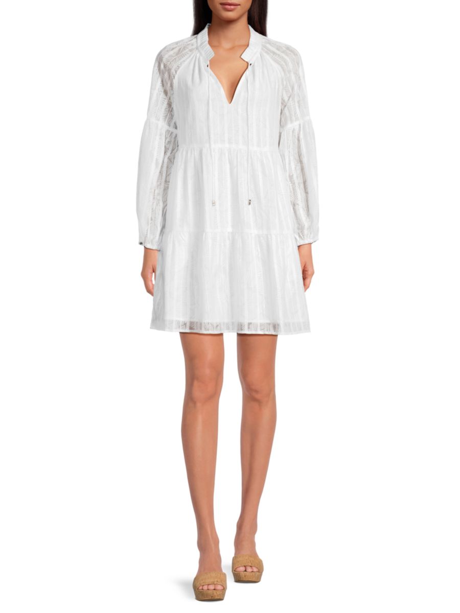 

Мини-платье А-силуэта Illusion Frond Tommy Bahama, белый