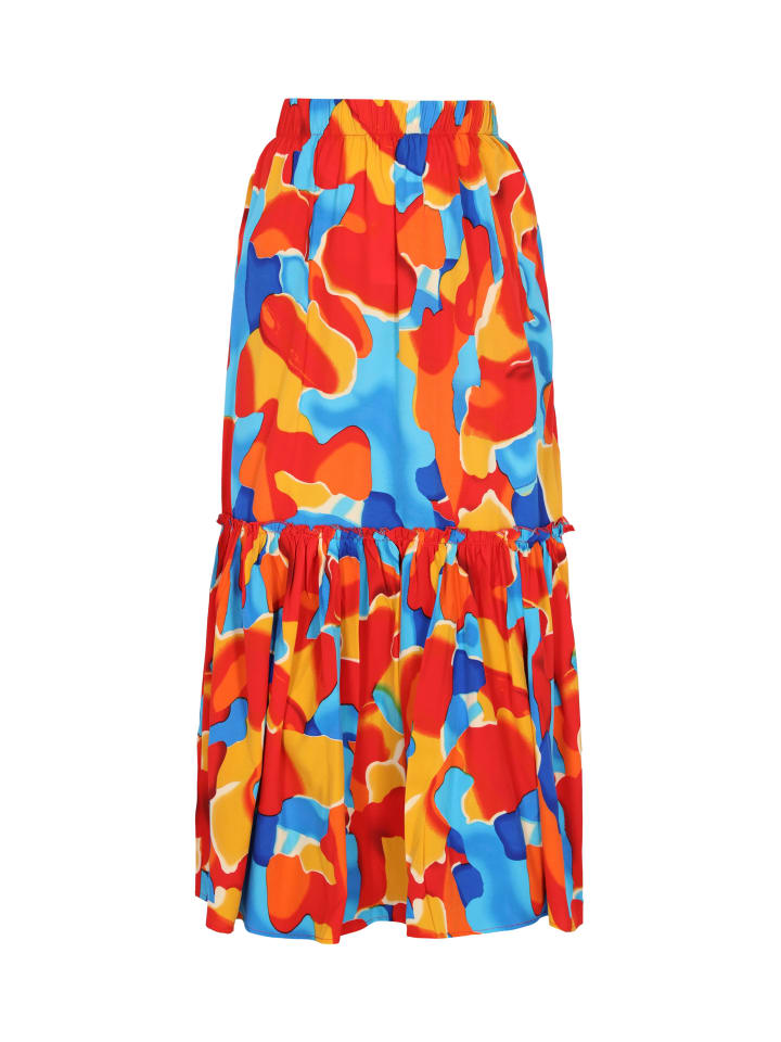 

Юбка длиной до колена IZIA, цвет red multicolor